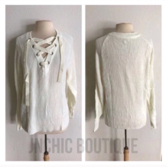 Sweaters - Laced up sweater